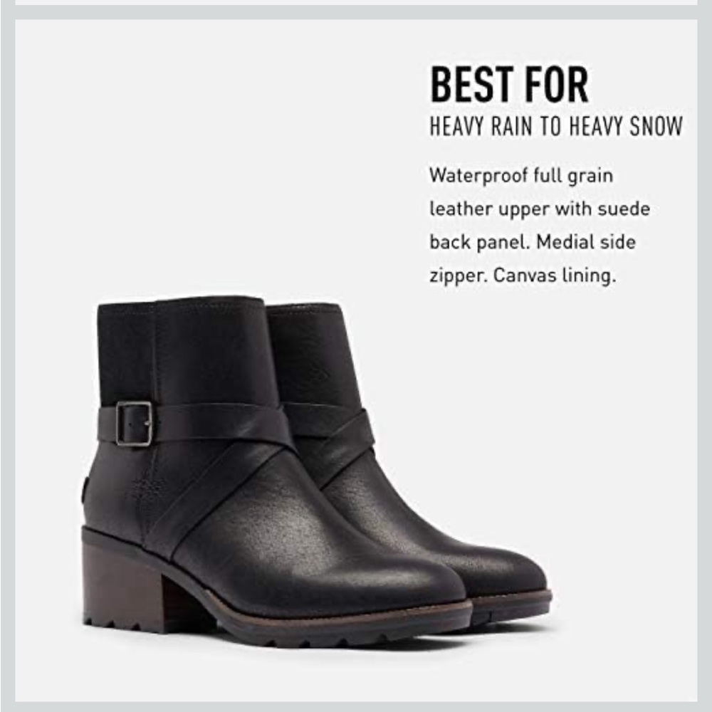 Sorel Black Waterproof Ankle Boots | EU38